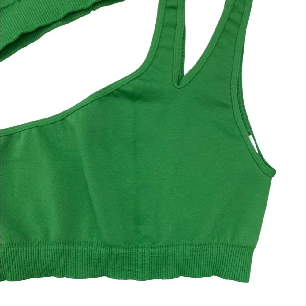 Camila Coelho Belmira Crop Top Sports Bra Green S/M - Picture 7 of 9